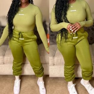 Olive Green Women's Jogger Set